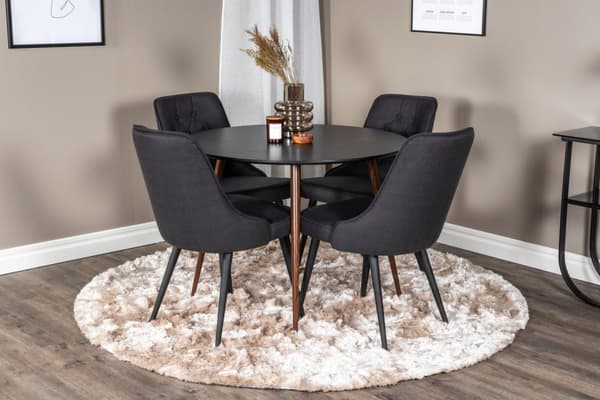 Matgrupp Plaza med stolarna Velvet Deluxe