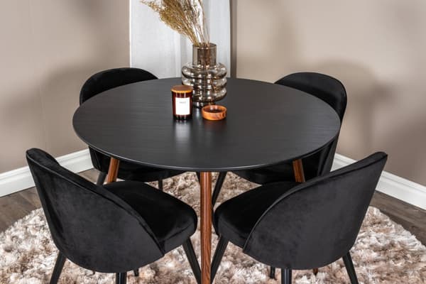 Matgrupp Plaza med stolarna Velvet