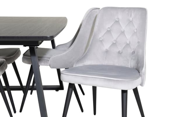 Matgrupp Inca med stolarna Velvet Deluxe