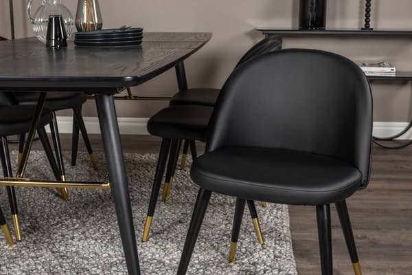 Matgrupp Gold med stolarna Velvet
