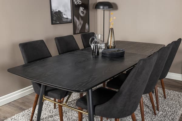 Matgrupp Gold med stolarna Leone