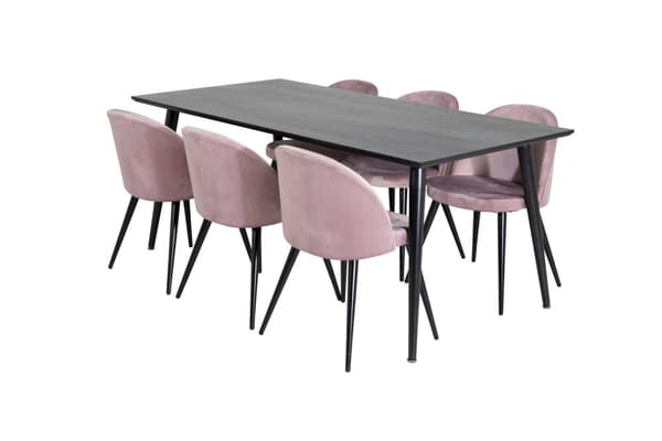 Matgrupp Dipp med stolarna Velvet