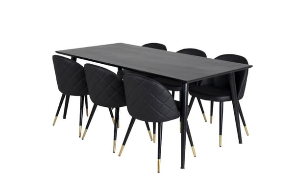 Matgrupp Dipp med stolarna Velvet