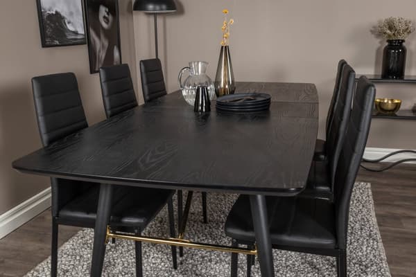 Matgrupp Gold med stolarna Slim