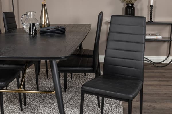 Matgrupp Gold med stolarna Slim