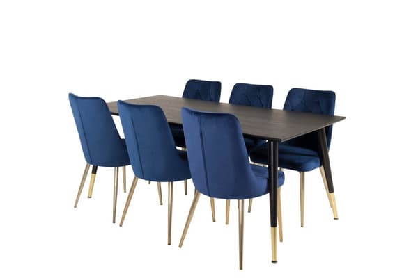 Matgrupp Dipp med stolarna Velvet Deluxe