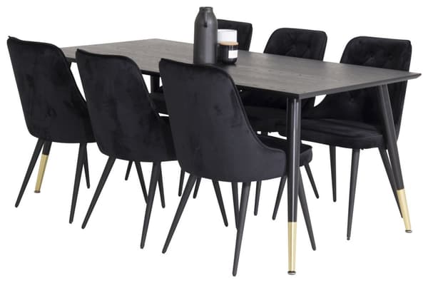 Matgrupp Dipp med stolarna Velvet Deluxe