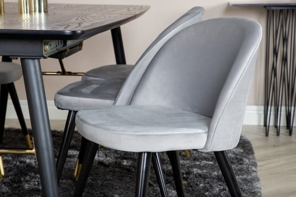 Matgrupp Gold med stolarna Velvet