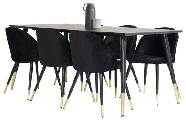 Matgrupp Dipp med stolarna Velvet