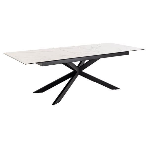Irwine spisebord 100x240cm Inkl. 1 tilleggspanel, hvit.