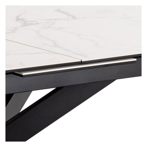 Irwine spisebord 100x240cm Inkl. 1 tilleggspanel, hvit.