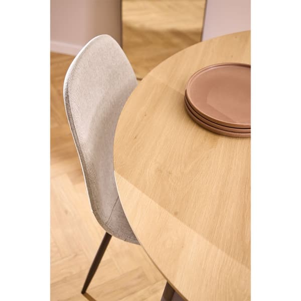 Cadiz spisebord 120x120cm natur.