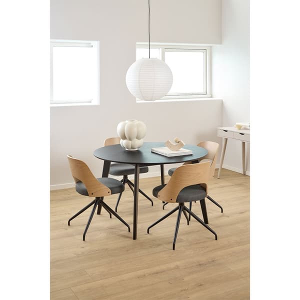 Roxby spisebord 120x120cm sort.