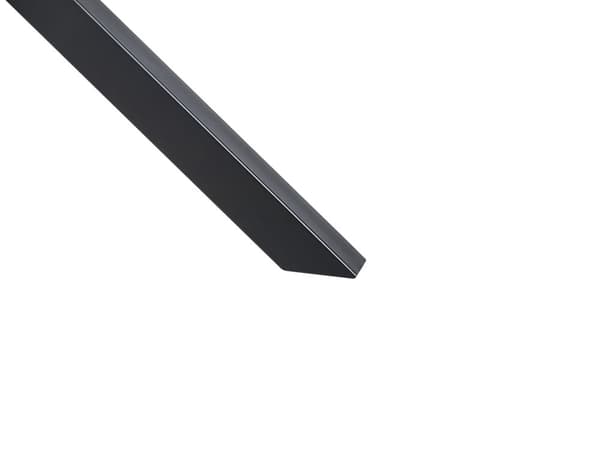 Lysebrunt MDF-spisebord med metalben, der kan klappes sammen
