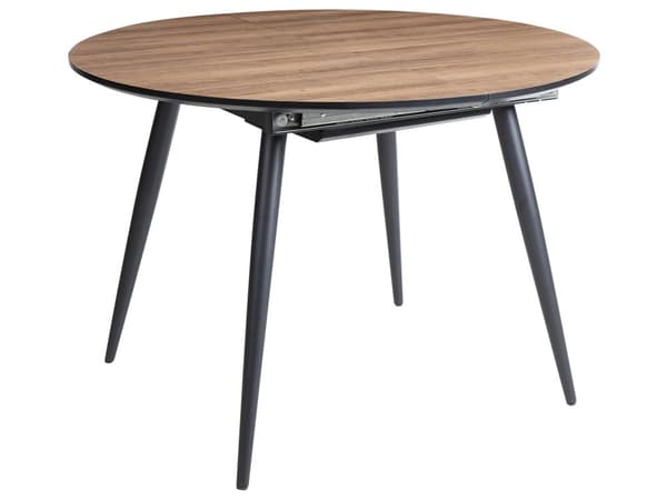 Sammenklappeligt spisebord brun MDF-plade metalben moderne industriel stil køkken spisestue