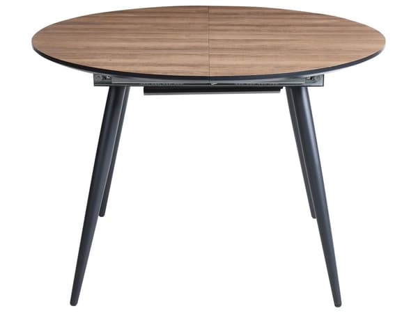 Sammenklappeligt spisebord brun MDF-plade metalben moderne industriel stil køkken spisestue
