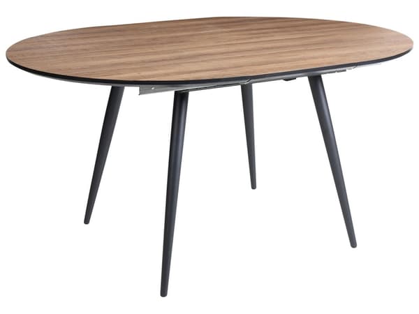 Sammenklappeligt spisebord brun MDF-plade metalben moderne industriel stil køkken spisestue