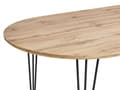 Miniatyrbillede 5 af 7: Spisebord Lysebrun MDF-plade Metalben Hårnåleben Moderne industriel stil