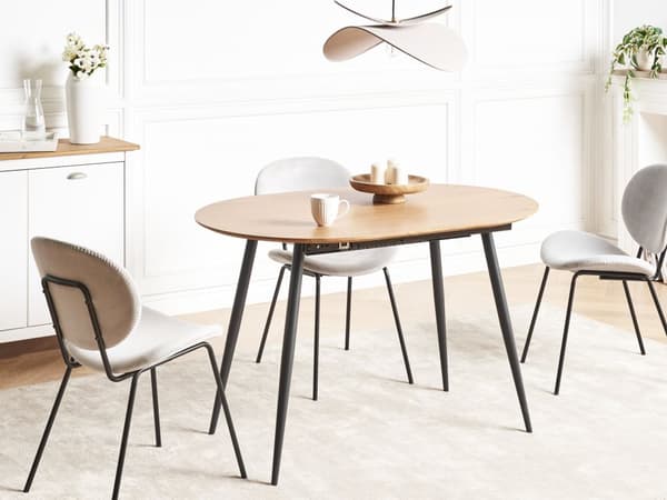 Spisestue Lysebrun MDF-topp Metallben Moderne Industriell Stil