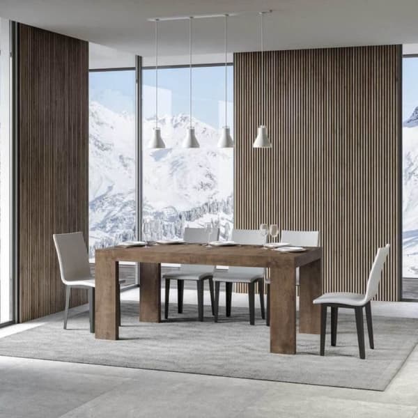 Utdragbart bord i valnöt ROXELL - ROXELL - 90x180 till 440cm - ren och modern design