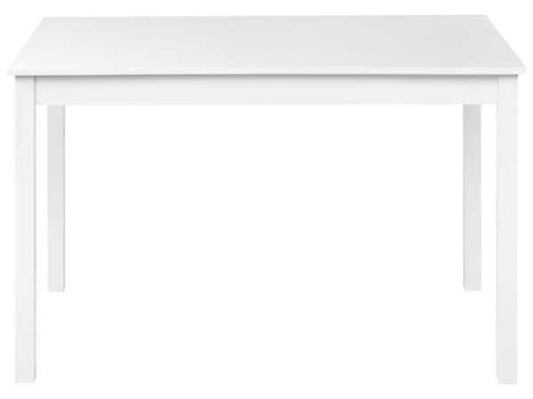 Spisebord i træ, hvidt, 119 x 73 cm, rektangulært, skandinavisk stil