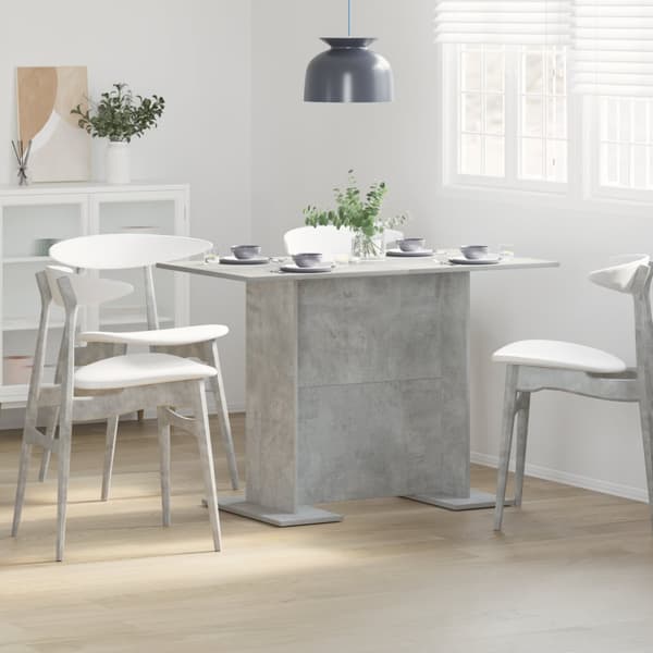 Matbord betonggrå 110x60x75 cm konstruerat trä
