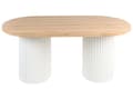 Miniatyrbilde 4 av 7: Spisebord Brun Hvit MDF 180 x 90 cm 6 personer Moderne og rustikk stil Spisestue Kjøkken