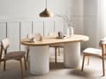 Miniatyrbilde 2 av 7: Spisebord Brun Hvit MDF 180 x 90 cm 6 personer Moderne og rustikk stil Spisestue Kjøkken