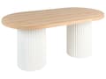 Miniatyrbilde 1 av 7: Spisebord Brun Hvit MDF 180 x 90 cm 6 personer Moderne og rustikk stil Spisestue Kjøkken