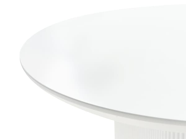 Spisebord Hvit MDF 180 x 90 cm 6 personer Oval form Moderne stil Spisestue Kjøkken