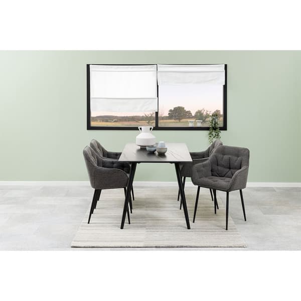 Wicklow spisebord 80x140cm svart.