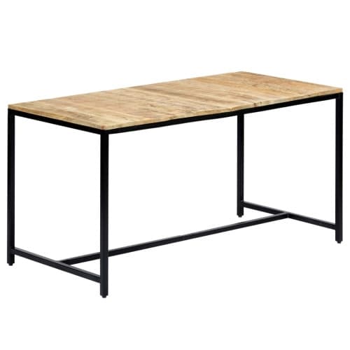 Matbord 140x70x75 cm massivt grovt mangoträ