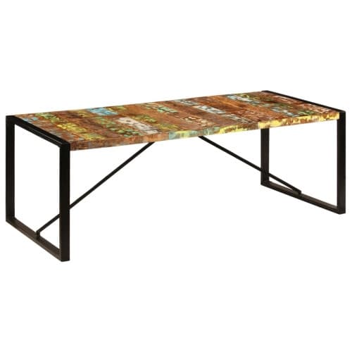 Matbord 220x100x75 cm massivt återvunnet trä