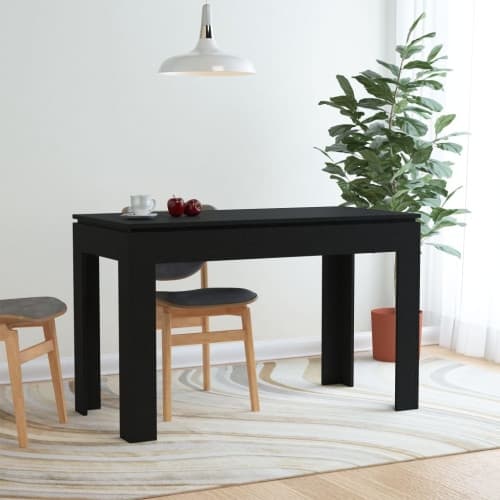 Matbord svart 120x60x76 cm konstruerat trä