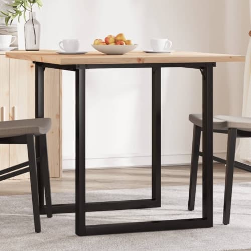 Matbord O-ram 80x80x75,5 cm massiv furu och stål