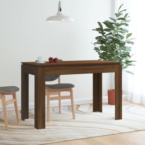 Matbord brun ek 120x60x76 cm konstruerat trä