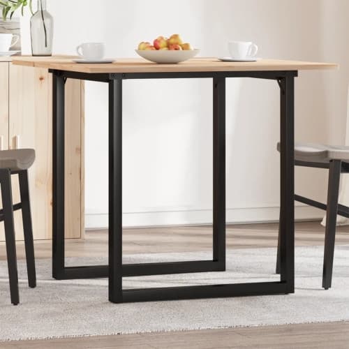 Matbord O-ram 90x90x75 cm massiv furu och stål