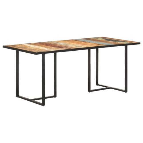 Matbord 180 cm massivt återvunnet trä