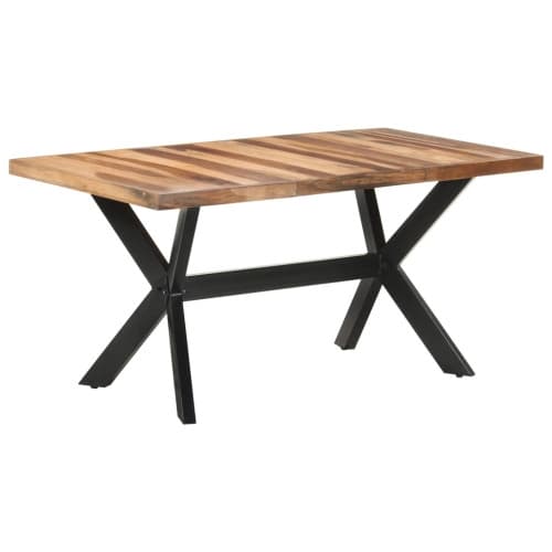 Matbord 160x80x75 cm massivt trä med honungsfinish