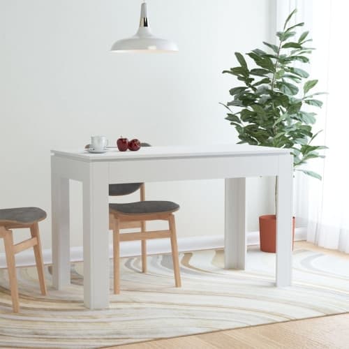 Matbord vit 120x60x76 cm konstruerat trä