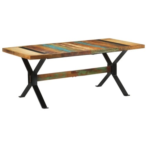 Matbord 180x90x73 cm massivt återvunnet trä