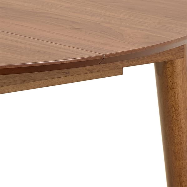 Montreux spisebord Ø115/154cm inkl. 1 ileggsplate valnøtt dekor.