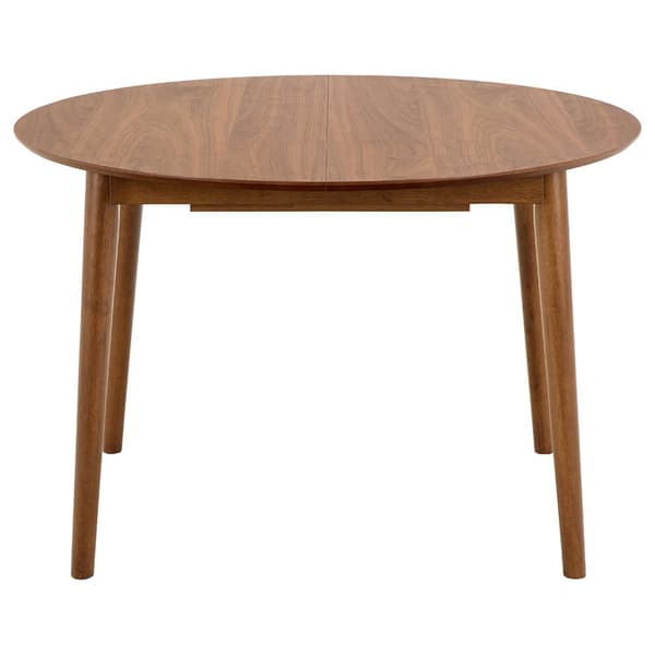 Montreux spisebord Ø115/154cm inkl. 1 ileggsplate valnøtt dekor.