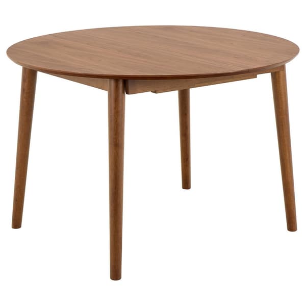 Montreux spisebord Ø115/154cm inkl. 1 ileggsplate valnøtt dekor.