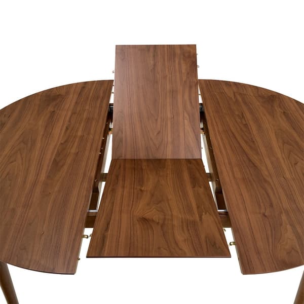 Montreux spisebord Ø115/154cm inkl. 1 tillægsplade valnød dekor.