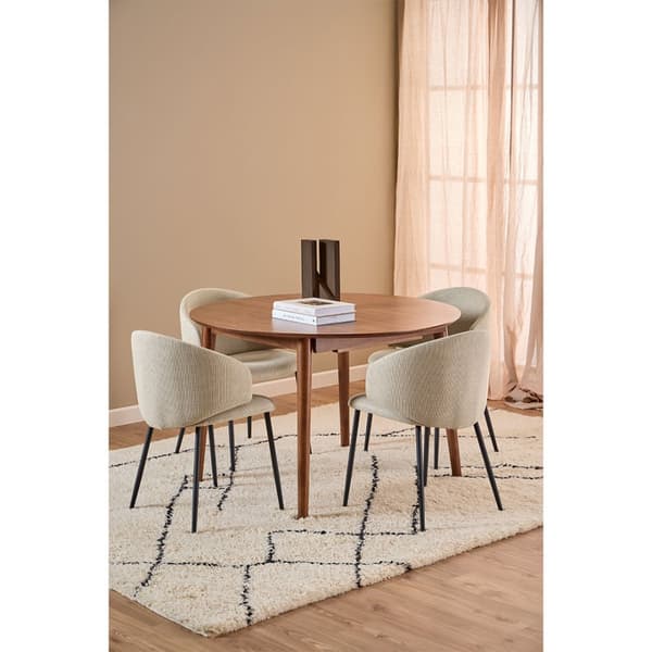 Montreux spisebord Ø115/154cm inkl. 1 tillægsplade valnød dekor.