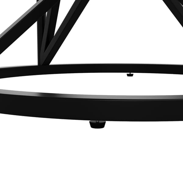 Rundt spisebord - Metalstel - Marmor Look Finer - Til 2-6 personer - Hvid og sort