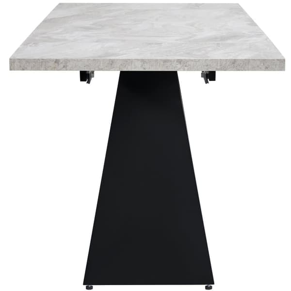 Utdragbart matbord 99-159 x 74 cm - 6 till 8 personer - tillverkat av MDF - svart + grå