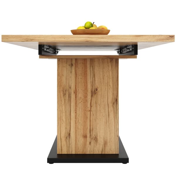 Jatkettava ruokapöytä 158,5 x 80 cm - 6-8 henkilöä - MDF - Natural