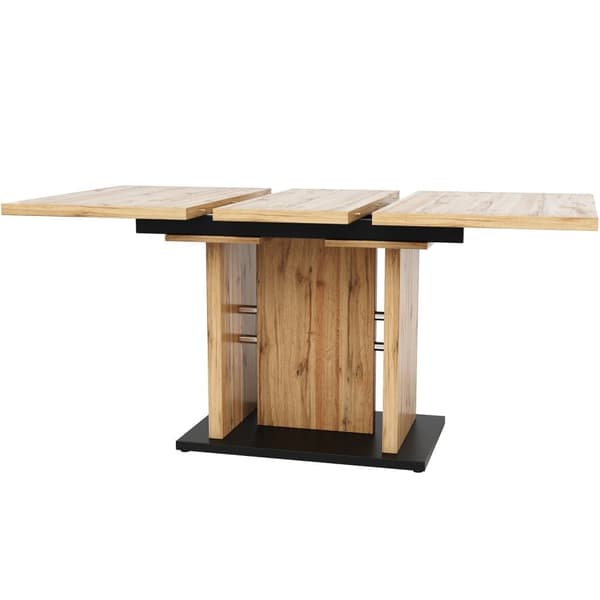 Jatkettava ruokapöytä 158,5 x 80 cm - 6-8 henkilöä - MDF - Natural